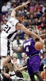 Tim Duncan and Chris Webber