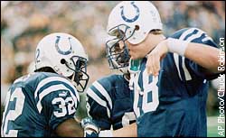 Edgerrin James and Peyton Manning